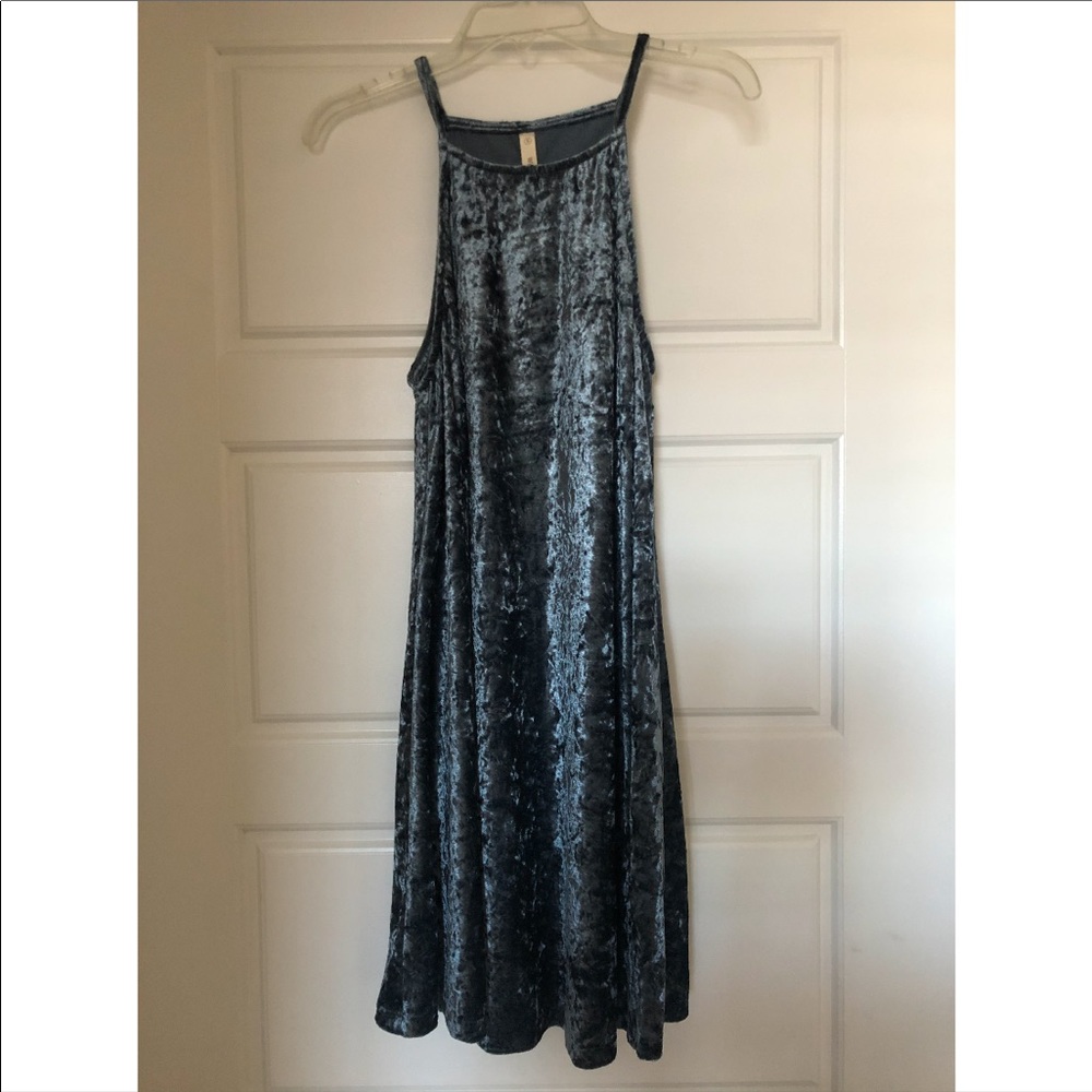 Velvet blue dress